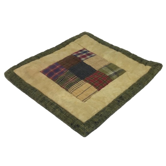 Quilted Potholder Hot Pad Sampler Wall Art Gingham Fleece Plaid Homemade Craft - Picture 1 of 4